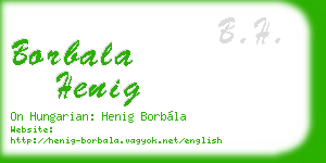 borbala henig business card