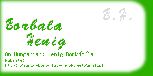 borbala henig business card